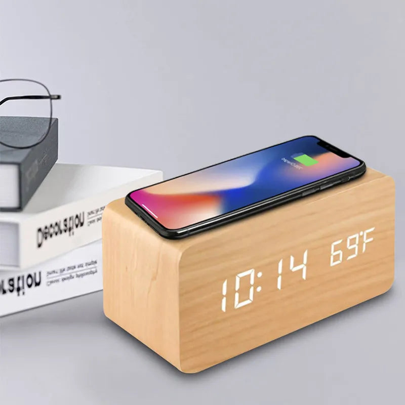 Wood Charge Clock